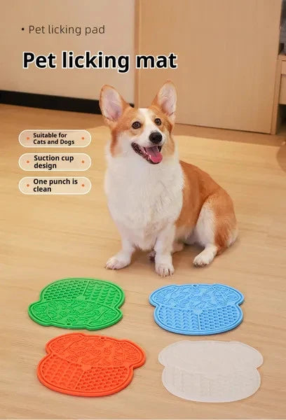 CalmLick Green and Orange lick mat
