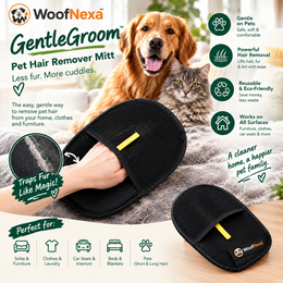 WoofNexa GentleGroom pet hair remover mitt